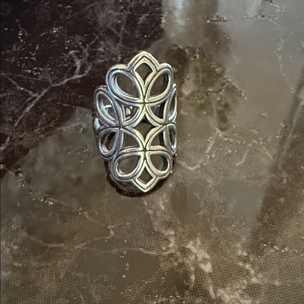 James Avery Silver Floral Ring